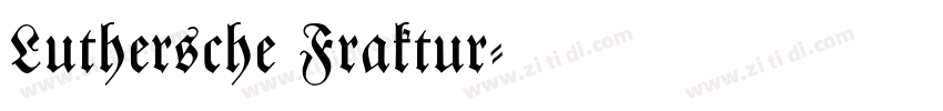 Luthersche Fraktur字体转换